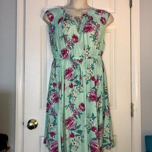 Torrid Mint Green Floral Dress